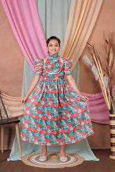 Girls Georgette Maxi/Full Length Festive/Wedding Princess Dress