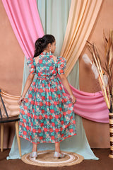 Girls Georgette Maxi/Full Length Festive/Wedding Princess Dress