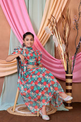 Girls Georgette Maxi/Full Length Festive/Wedding Princess Dress