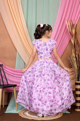 Girls Flower Design Festive/Wedding Georgette Lehenga Choli