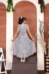 Girls Georgette Maxi/Full Length Festive/Wedding Dress