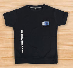 Kids Boys Cotton Blend Half Sleeve Printed T-shirt