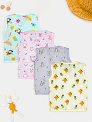 Baby Organic Cotton Muslin Jabla – Button Closure Pack of 4