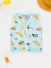 Baby Organic Cotton Muslin Jabla – Button Closure Pack of 4