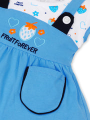 Baby Girls Embroidered Design Fit & Flare Dresses with Briefs