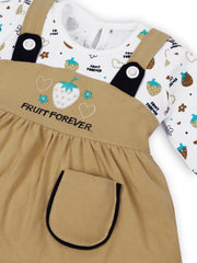 Baby Girls Embroidered Design Fit & Flare Dresses with Pant