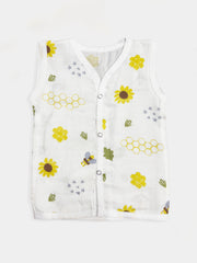 Baby Girls and Baby Girls Organic Cotton Muslin Button Jabla Pack Of 4