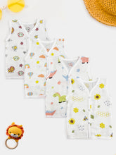 Baby Girls and Baby Girls Organic Cotton Muslin Button Jabla Pack Of 4