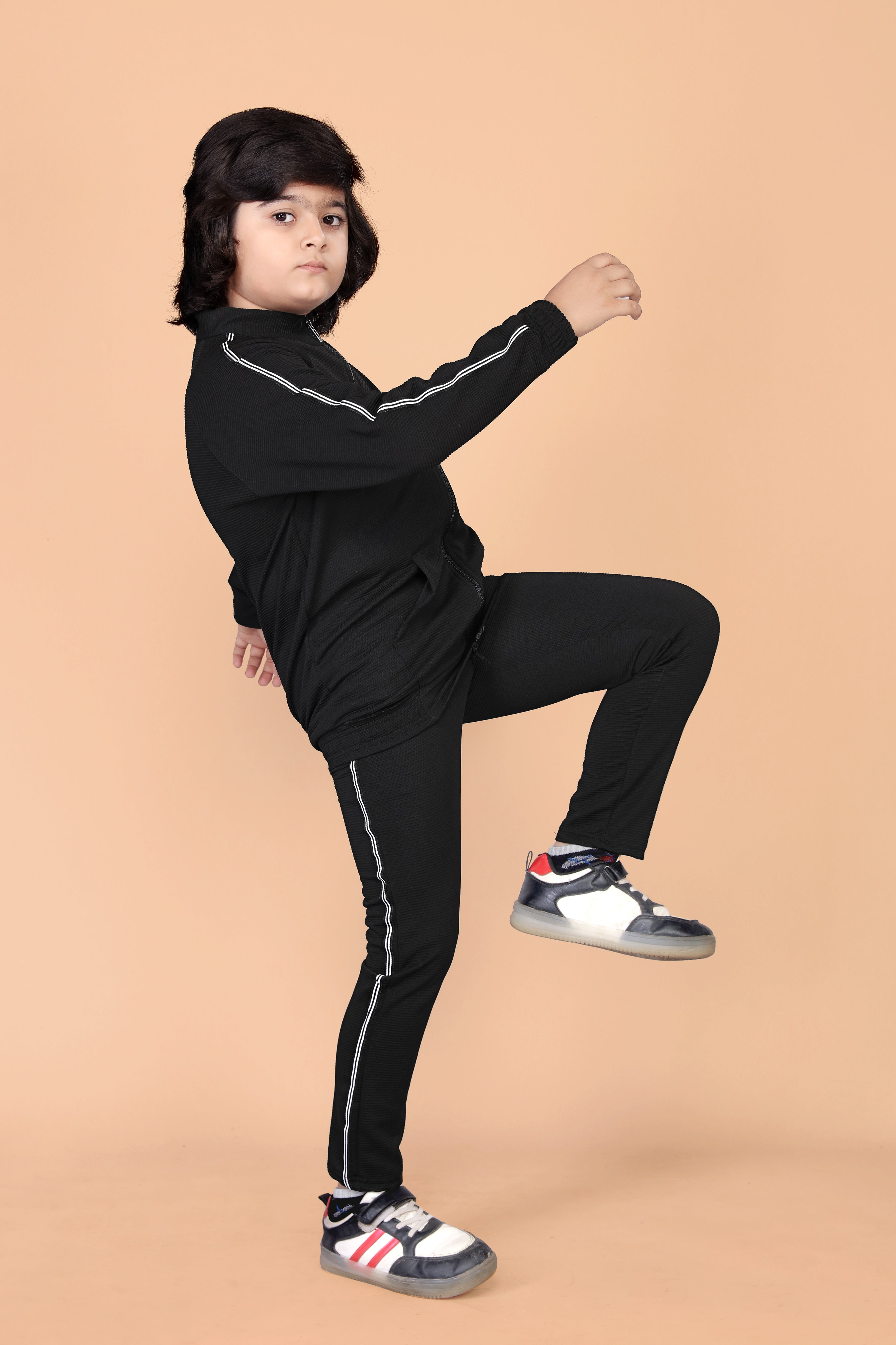 Boys & Girls Solid Design Track Suit