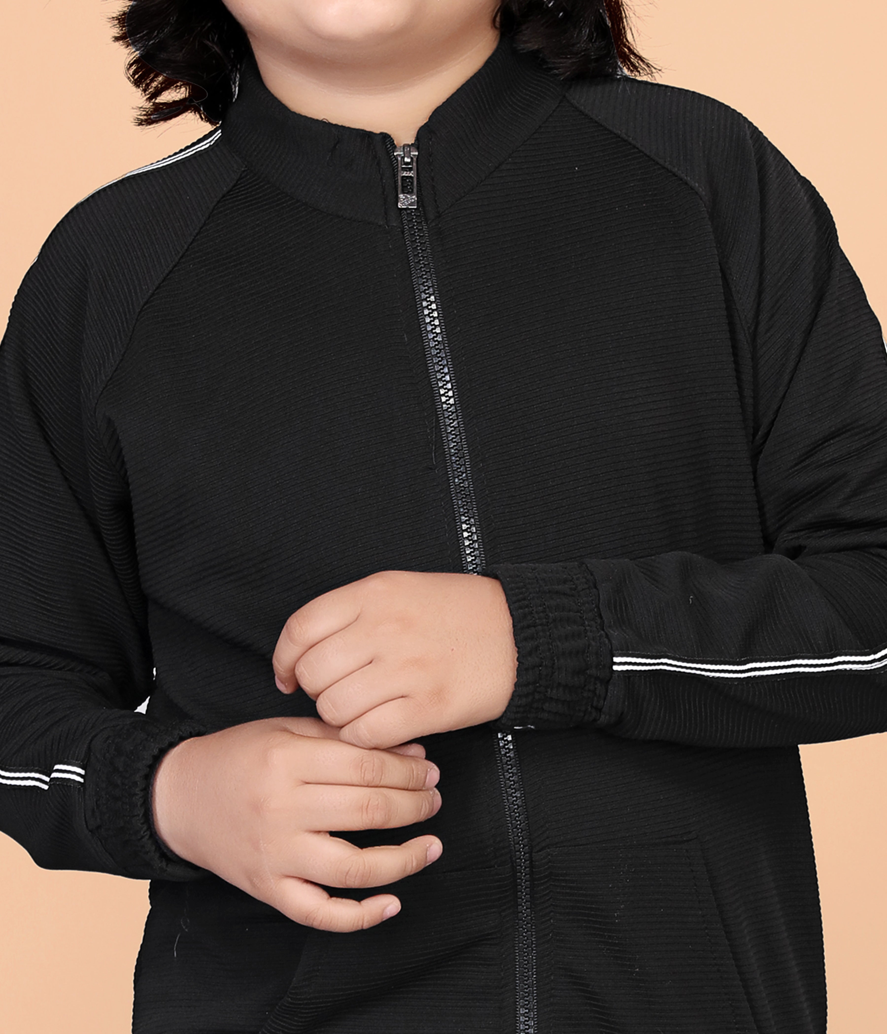 Boys & Girls Solid Design Track Suit