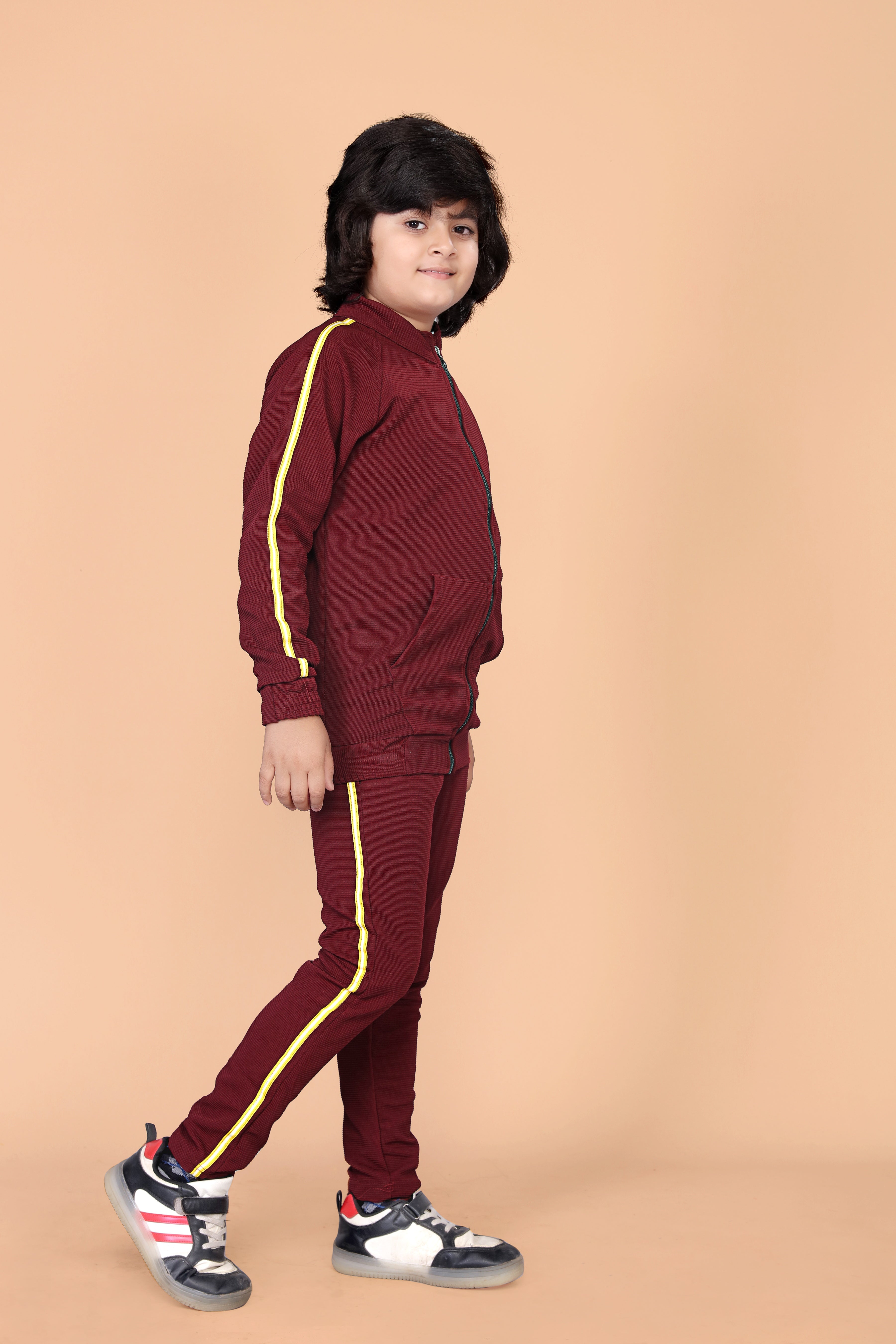 Boys & Girls Solid Design Track Suit