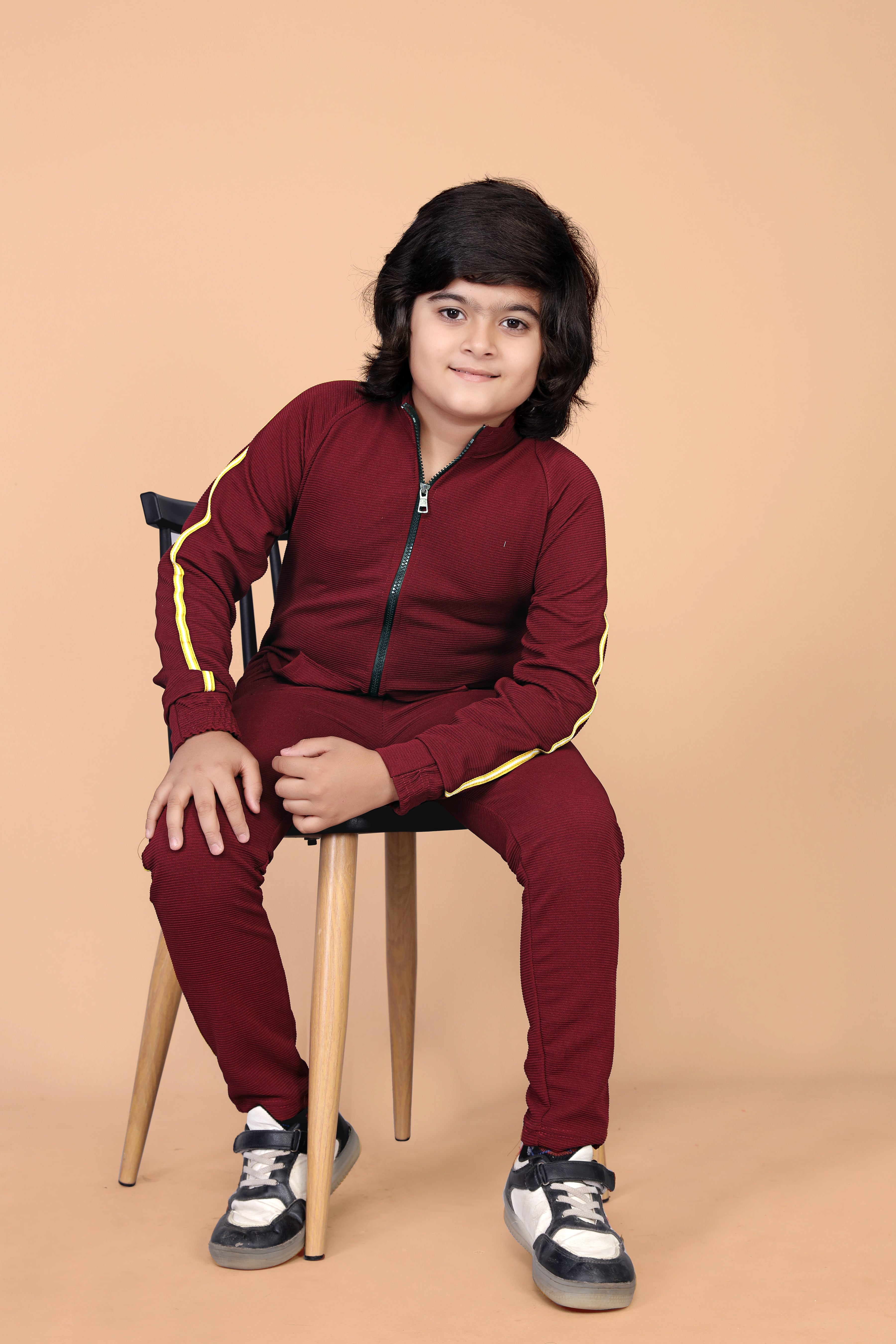 Boys & Girls Solid Design Track Suit