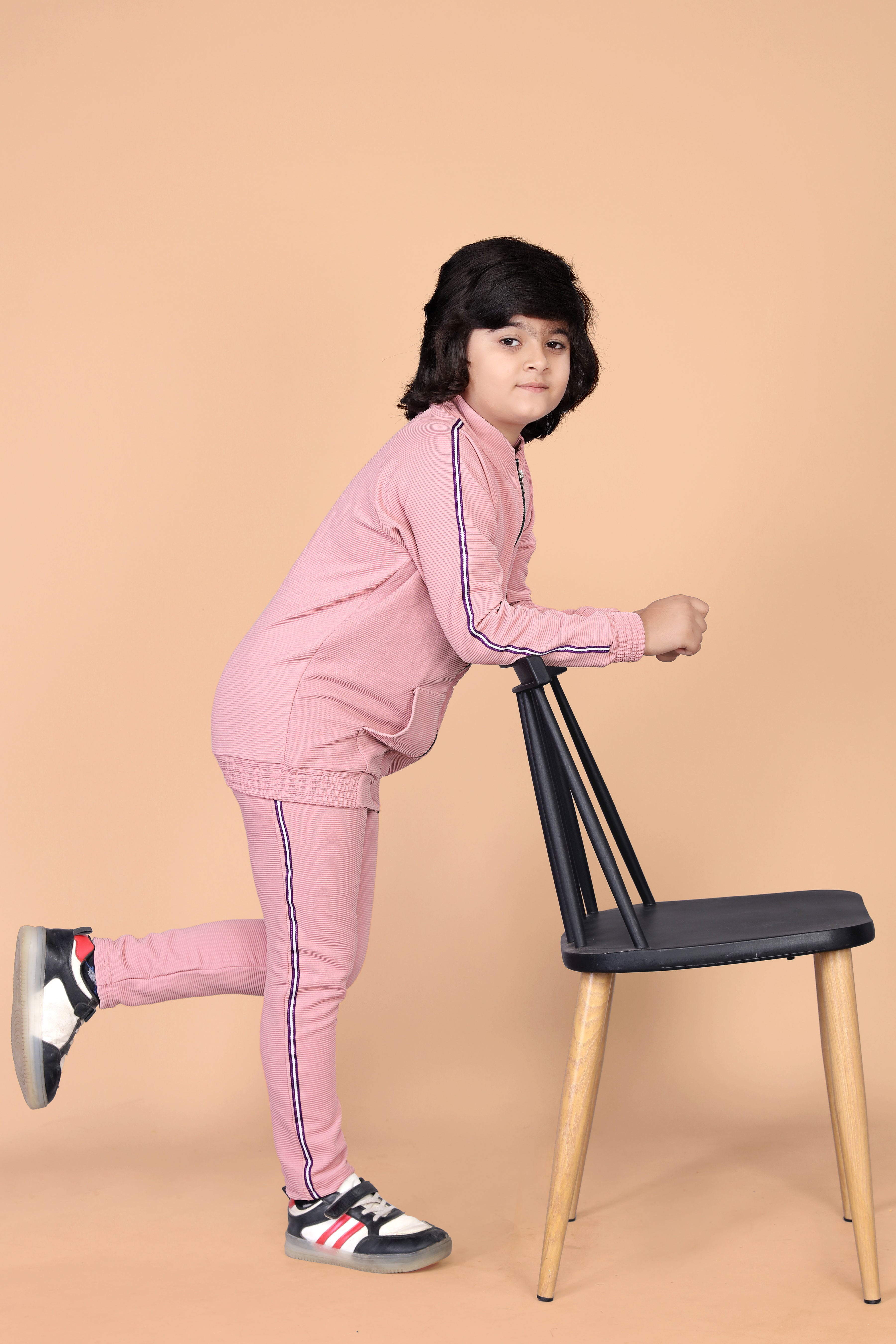 Boys & Girls Solid Design Track Suit