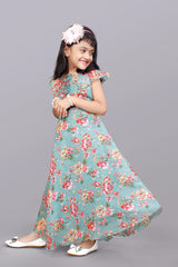 Girls Georgette Maxi/Full Length Festive/Wedding Dress