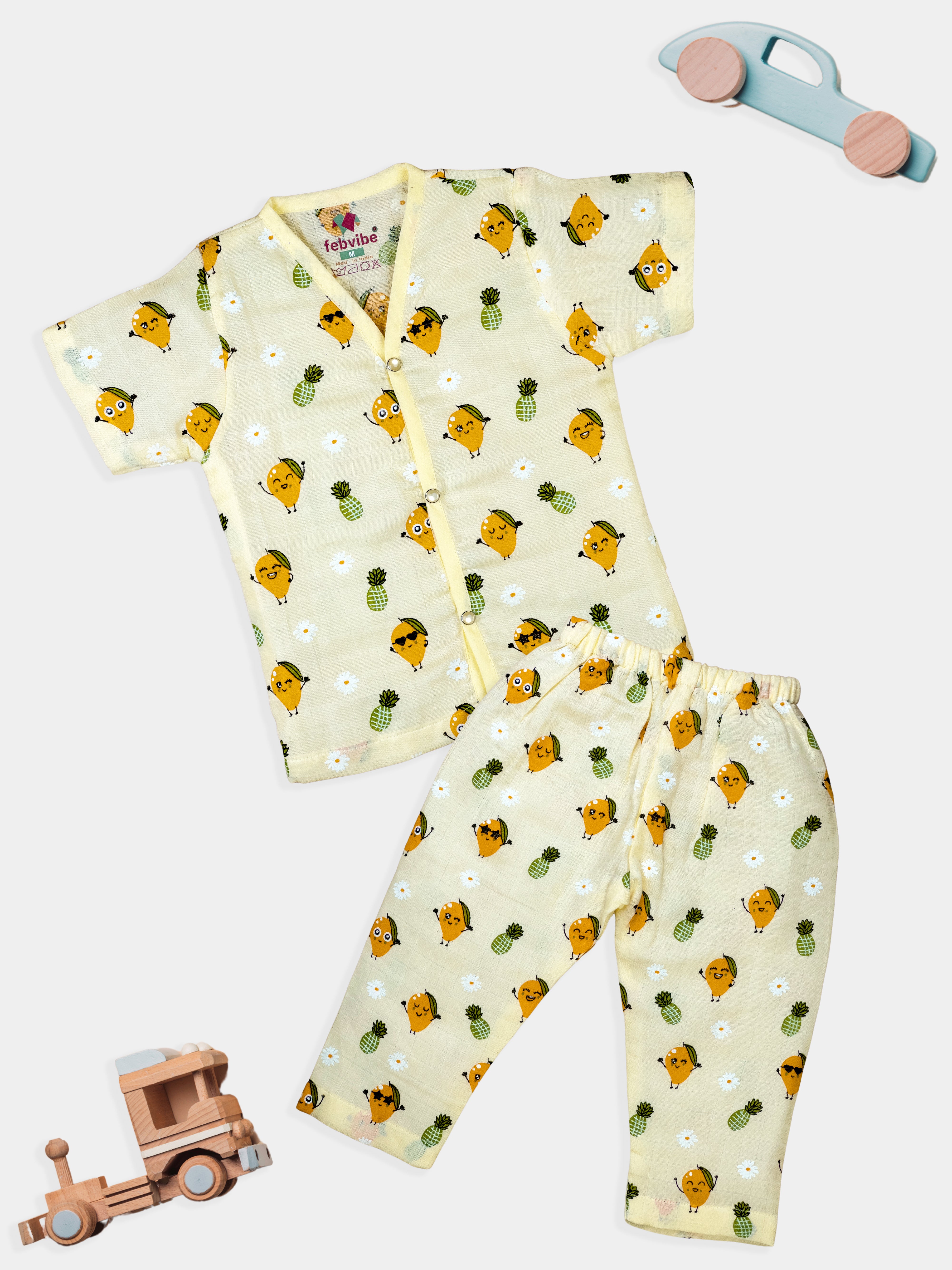 Organic Muslin Baby Clothes Set – Top & Bottom Outfit