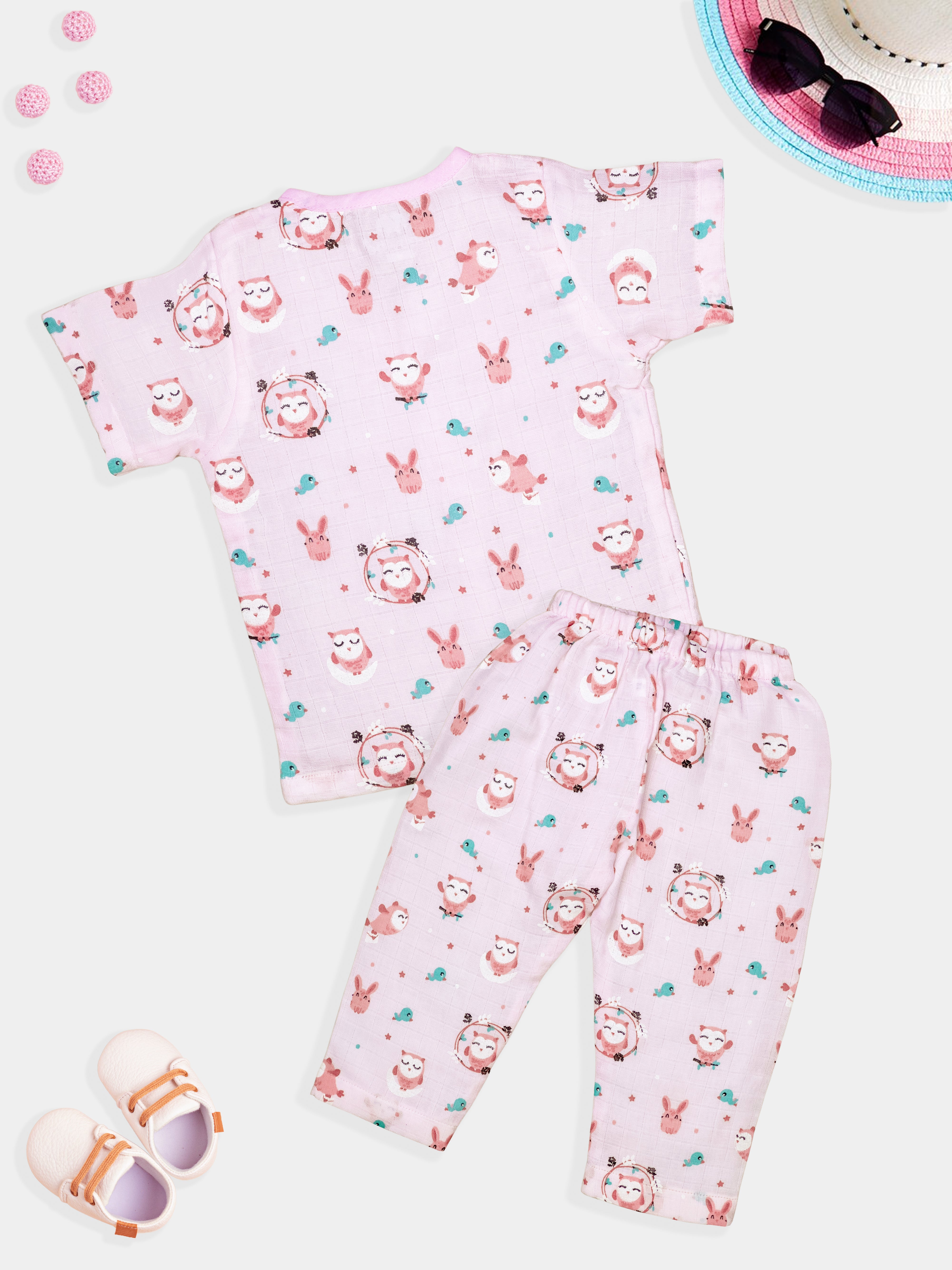 Organic Muslin Baby Clothes Set – Top & Bottom Outfit