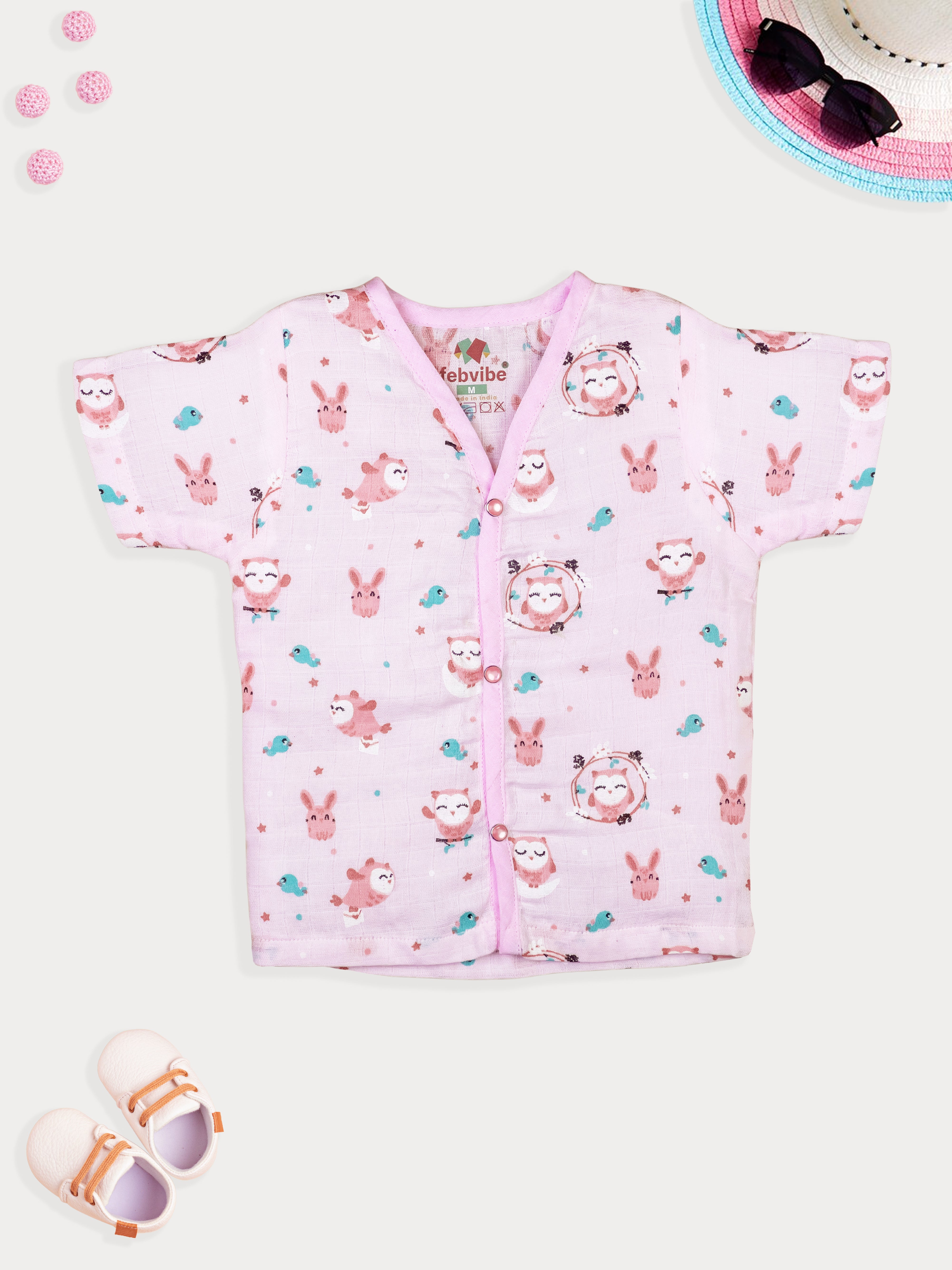 Organic Muslin Baby Clothes Set – Top & Bottom Outfit
